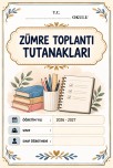 Zümre toplantı, Rehberlik faaliyetleri, kulüp, Veli toplantı tutanakları için dosya kapağı