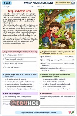 3. Sınıf okuduğunu anlama metni