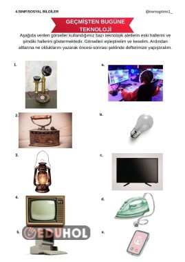 Geçmişten Bugüne Teknolojik Aletler -Sosyal Bilgiler