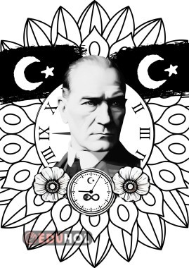 Atatürk Haftası - 10 Kasım Boyama (Mandala)