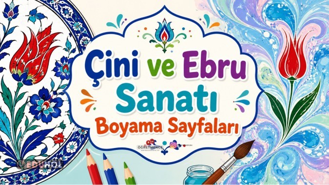 Çini ve Ebru Sanatı Boyama Sayfaları