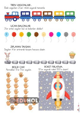 Ritmik Sayma Çalışma Kağıdı