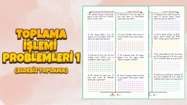 2. Sınıf Toplama İşlemi Problemleri 1 (2 Sayfa)