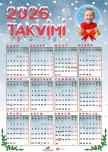 2026 Takvimi (Düzenlenebilir)