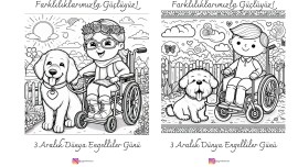 3 Aralık Dünya Engelliler Günü Boyama Sayfaları