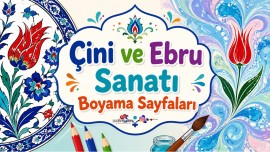 Çini ve Ebru Sanatı Boyama Sayfaları