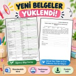 Öğrenci Bilgi Formu ve Öğrenci İzin Belgesi