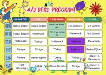 4 SINIF DERS PROGRAMI