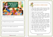 İlkokul 2. 3. ve 4.sınıf (MAYAMIZ BİRLİK, İLK DERSİMİZ KARDEŞLİK) METNİ OKUMA ANLAMA TÜRKÇE