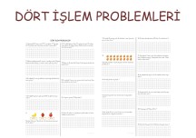 DÖRT İŞLEM PROBLEMLERİ