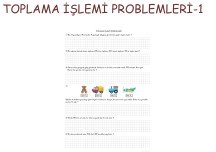 TOPLAMA İŞLEMİ PROBLEMLERİ - 1