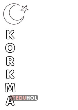 Korkma akrostiş şiir yazma şablon