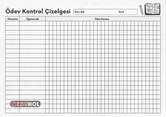 Ödev Kontrol Çizelgesi