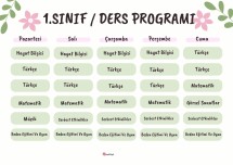 1-2-3-4. Sınıf / Tüm Düzeyler Ders Programı