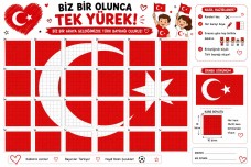 Birimkareler ile Türk Bayrağı Oluşturalım🇹🇷