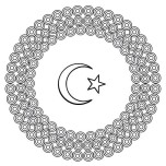 Türk Bayrağı Mandala boyama