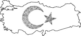 Türkiye  Haritası Mandala Boyama