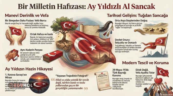 BİR MİLLETİN HAFIZASI AY YILDIZLI SANCAK POSTER