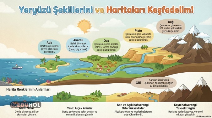 YERYÜZÜ ŞEKİLLERİ VE HARİTALAR POSTER