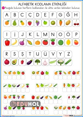 1.SINIF ALFABETİK KODLAMA ETKİNLİĞİ