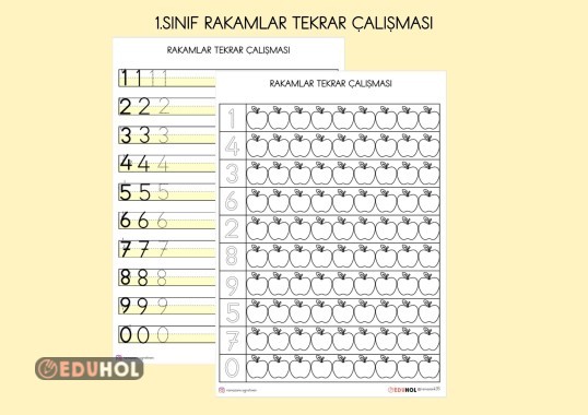 1.SINIF RAKAMLAR TEKRAR ÇALIŞMASI