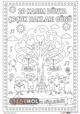 20 KASIM DÜNYA ÇOCUK HAKLARI GÜNÜ BOYAMA