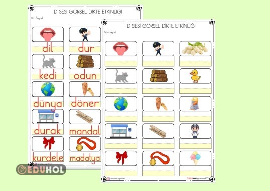 D SESİ GÖRSEL DİKTE ETKİNLİĞİ