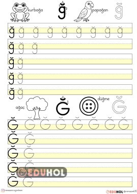 Ğ SESİ YAZMA ÖDEVİ