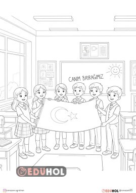 İLK DERSİMİZ BAYRAĞIMIZ 3 FARKLI BOYAMA ÇALIŞMASI