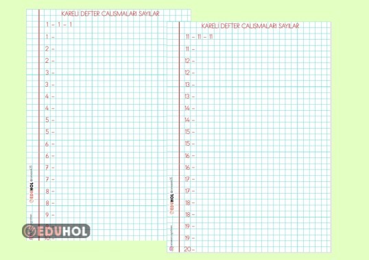 KARELİ DEFTERE GEÇME ÇALIŞMALARI SAYILAR