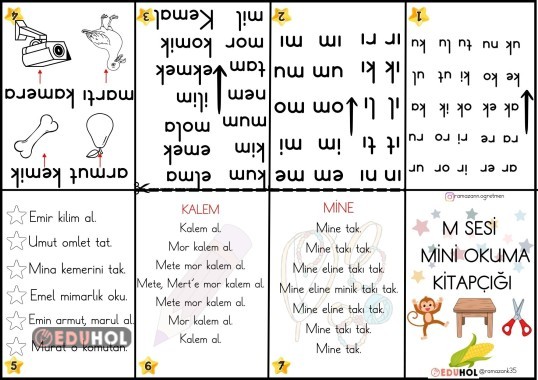 M SESİ MİNİ OKUMA KİTAPÇIĞI