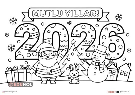 MUTLU YILLAR 2026 BOYAMA SAYFASI