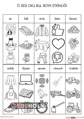 Ö SESİ OKU BUL BOYA ETKİNLİĞİ