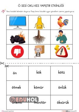 Ö SESİ OKU KES YAPIŞTIR ETKİNLİĞİ