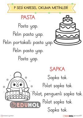P SESİ KARESEL OKUMA METİNLERİ
