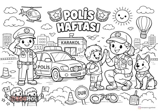 POLİS HAFTASI BOYAMA SAYFASI