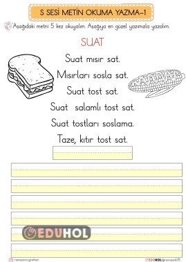 S SESİ METİN OKUMA YAZMA ÇALIŞMASI-1