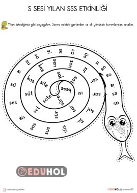 S SESİ YILAN SSS OKU BOYA KES ETKİNLİĞİ
