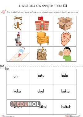 U SESİ OKU KES YAPIŞTIR ETKİNLİĞİ