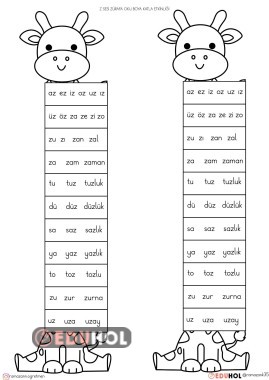 Z SESİ SÜRAFA OKU BOYA KATLA ETKİNLİĞİ