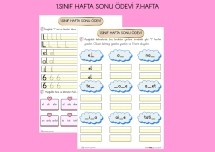 1.SINIF HAFTA SONU ÖDEVİ 7.HAFTA (A-N-E-T-İ-L SESLERİ)