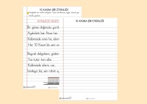10 KASIM ŞİİR OKUMA YAZMA ETKİNLİĞİ-2