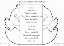 C SESİ CİVCİV OKU BOYA KATLA ETKİNLİĞİ