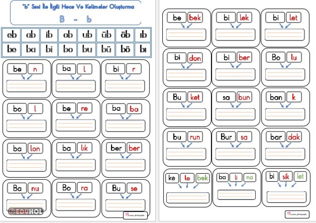 'B' Sesi İle İlgili Hece Ve Ke... | Eduhol - Ders Videoları İzle Online ...