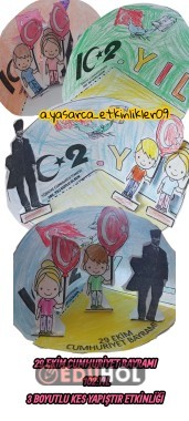 102.YIL ETKİNLİĞİ 3 BOYUTLU 29 EKİM CUMHURİYET BAYRAMI