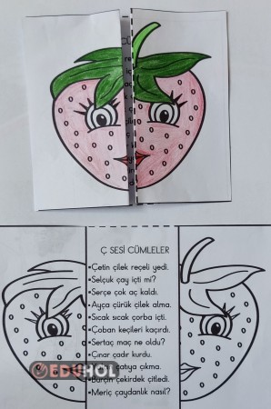 ç sesi cümleleri çilek interaktif defter çalışması
