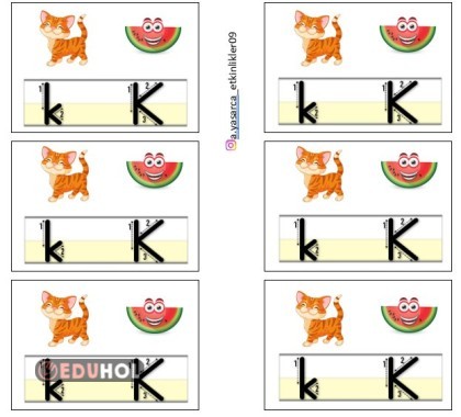 K HARF DEFTER ÇALIŞMASI (KES YAPIŞTIR)