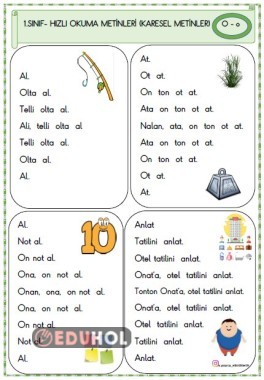 O HARFİ - 2.GRUP HARFLER KARESEL METİNLER