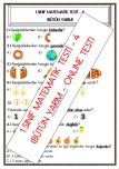 1.SINIF MATEMATİK ONLINE TEST - 4 (BÜTÜN YARIM KONUSU)