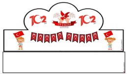 29 EKİM CUMHURİYET BAYRAMI RENKLİ TAÇ